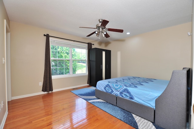 61 Windy Hill Ln Unit 61, Rocky Hill, CT 06067 - bedroom featuring light wood-style floors, baseboards, recessed lighting, and ceiling fan