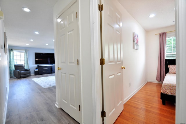61 Windy Hill Ln Unit 61, Rocky Hill, CT 06067 - corridor with light wood-style flooring, recessed lighting, and baseboards