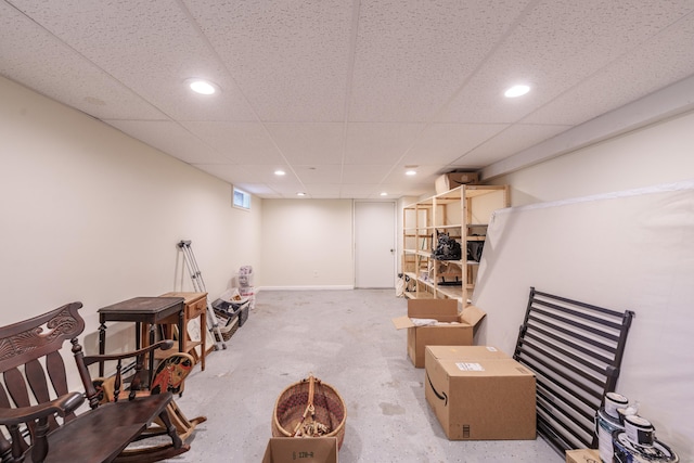 52 N Grand St, Suffield, CT 06093 - finished below grade area with recessed lighting