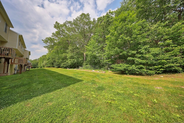 30 Seymour Rd Apt D3, Plymouth, CT 06786 - view of green lawn with a wooden deck