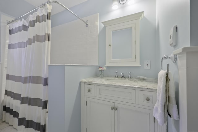 66 Stanton Rd, Darien, CT 06820 - bathroom featuring vanity and a shower with curtain