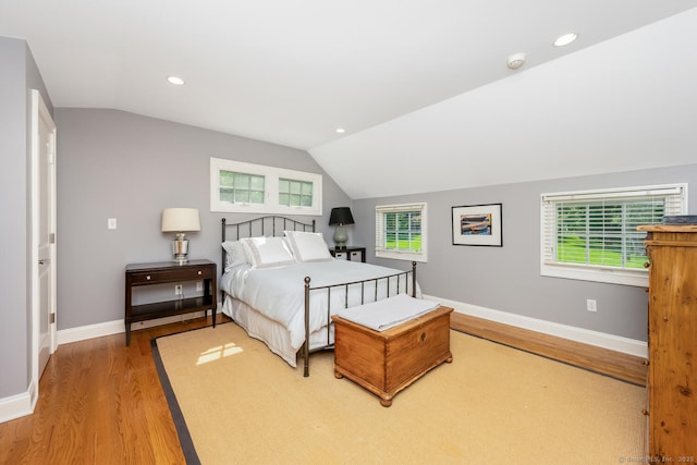 3 Bittersweet Trl, Norwalk, CT 06853 - bedroom featuring wood finished floors, vaulted ceiling, baseboards, and recessed lighting