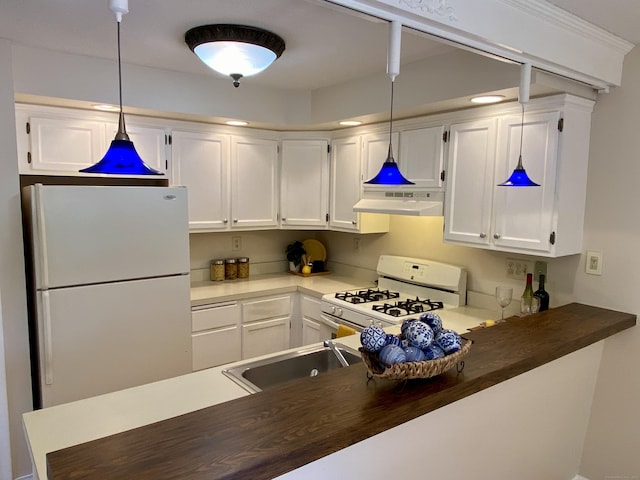 64 Copper Beech Dr Unit 64, Rocky Hill, CT 06067 - kitchen with white appliances, a sink, under cabinet range hood, and white cabinets
