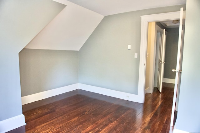 10 Fleming St, Waterbury, CT 06710 - additional living space with wood finished floors, lofted ceiling, and baseboards