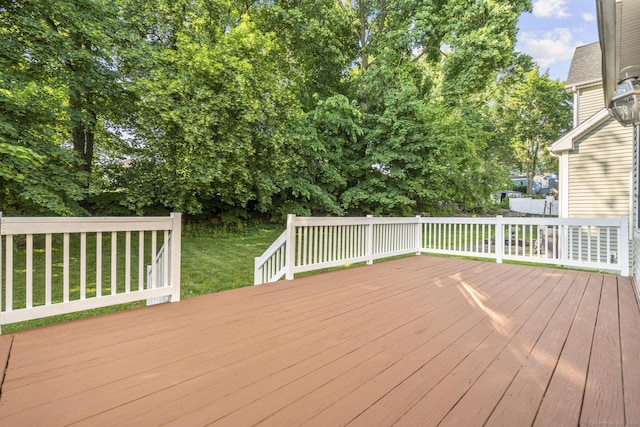 1-1/2 Colony St, Norwalk, CT 06851 - wooden terrace with a lawn