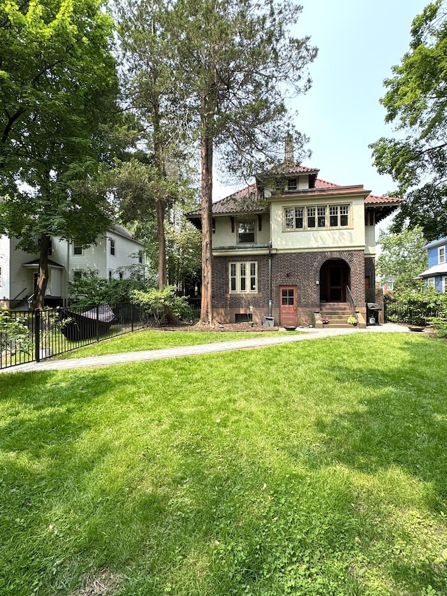 160 Kenyon St, Hartford, CT 06105 - back of house with a chimney and stucco siding