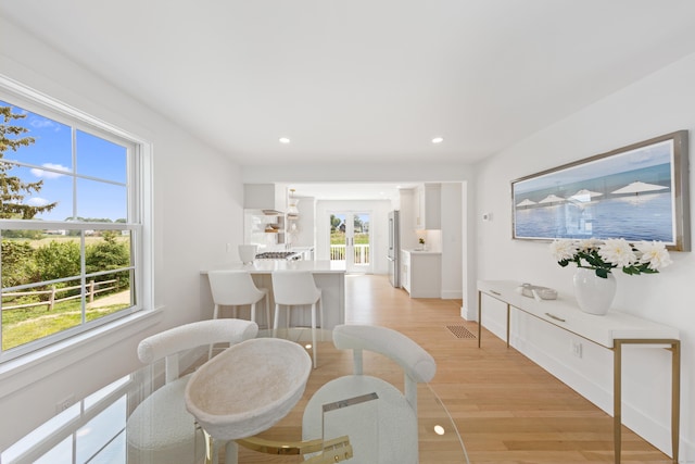 105 Blake Dr, Fairfield, CT 06824 - dining area featuring light wood-style floors and recessed lighting