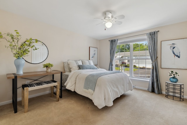7 Rose Ct, East Windsor, CT 06088 - bedroom with light carpet, baseboards, and ceiling fan