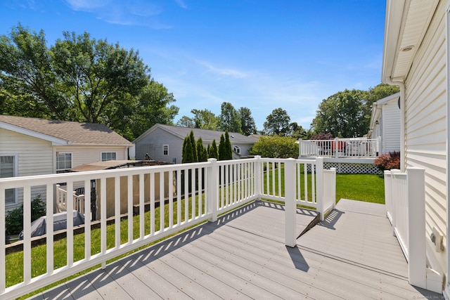 7 Rose Ct, East Windsor, CT 06088 - wooden deck featuring a yard