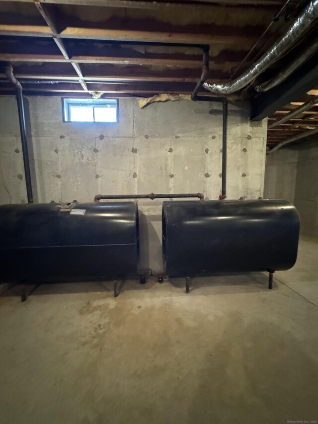 501 Taylor Hill Rd, Griswold, CT 06351 - below grade area with oil tank