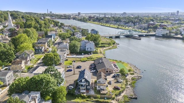 728 Quinnipiac Ave, New Haven, CT 06513 - aerial view of property and surrounding area featuring a notable bridge, a nearby body of water, and nearby suburban area