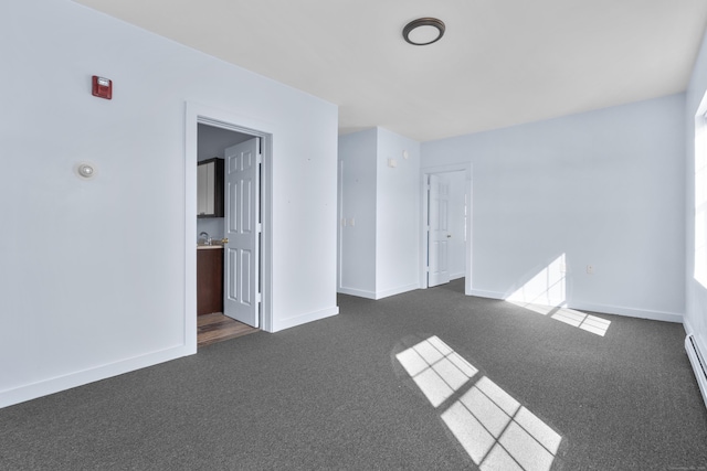 728 Quinnipiac Ave, New Haven, CT 06513 - unfurnished room featuring dark colored carpet and baseboards