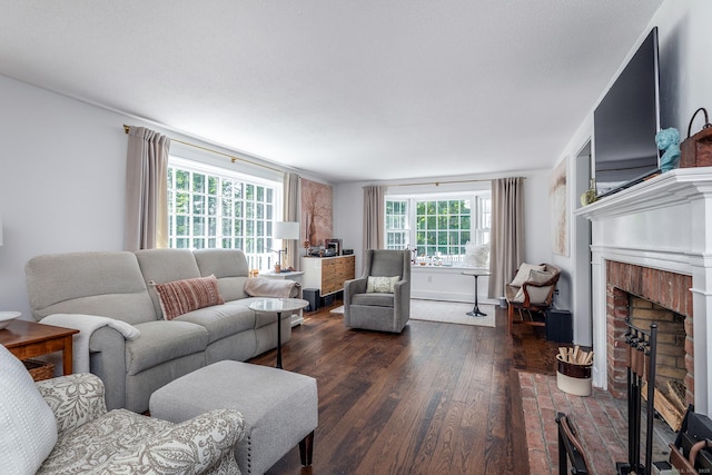 59 Davids Hill Rd, Woodbury, CT 06798 - living room with a fireplace and hardwood / wood-style floors