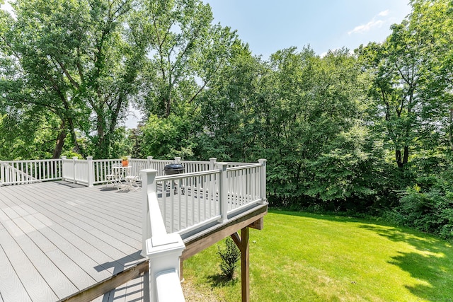 59 Davids Hill Rd, Woodbury, CT 06798 - deck featuring a lawn and view of scattered trees