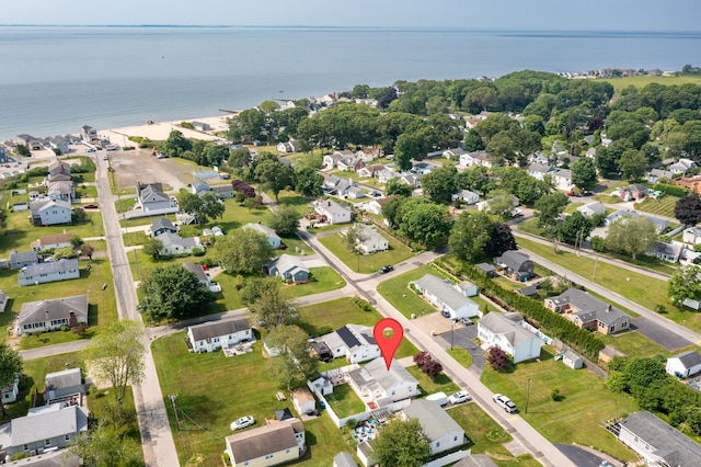aerial view of property's location featuring nearby suburban area