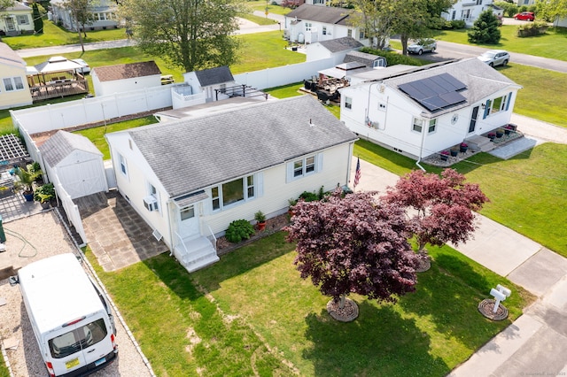 aerial perspective of suburban area