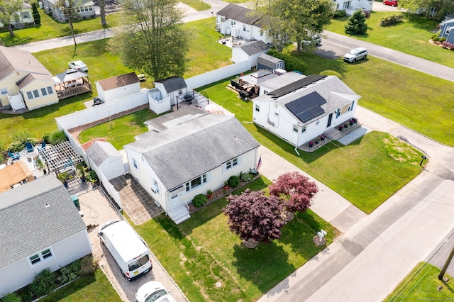 aerial perspective of suburban area
