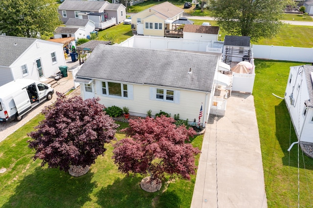 aerial view of residential area