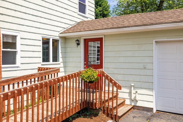 100 Grandview St, Manchester, CT 06040 - wooden deck with a garage