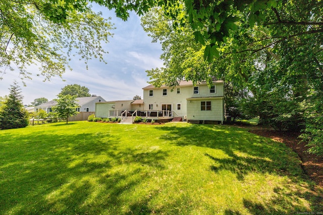 100 Grandview St, Manchester, CT 06040 - view of yard with a wooden deck