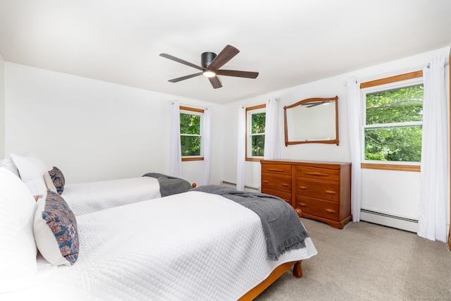 100 Grandview St, Manchester, CT 06040 - bedroom featuring a baseboard radiator, multiple windows, and light carpet