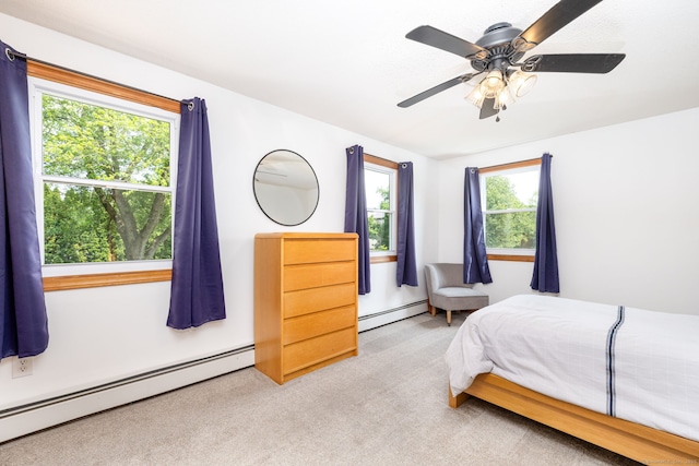 100 Grandview St, Manchester, CT 06040 - bedroom featuring a baseboard radiator, carpet floors, and multiple windows