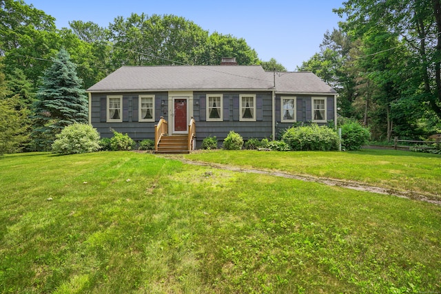 2 Stowe Pl, Trumbull, CT 06611 - view of front facade featuring a front yard and a chimney