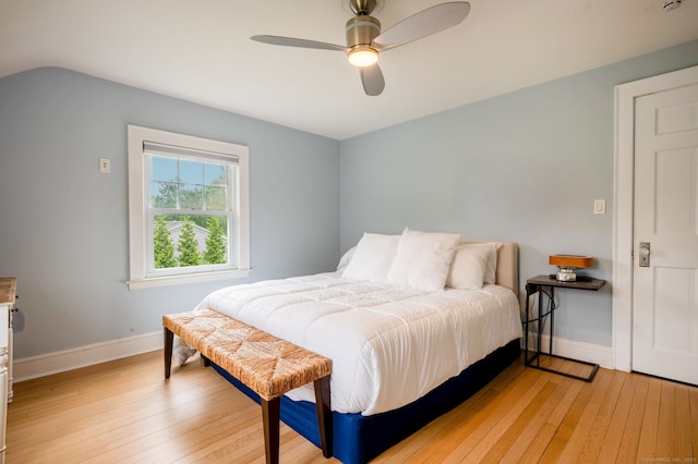 185 Lovers Ln, Fairfield, CT 06824 - bedroom with light wood-style floors and ceiling fan