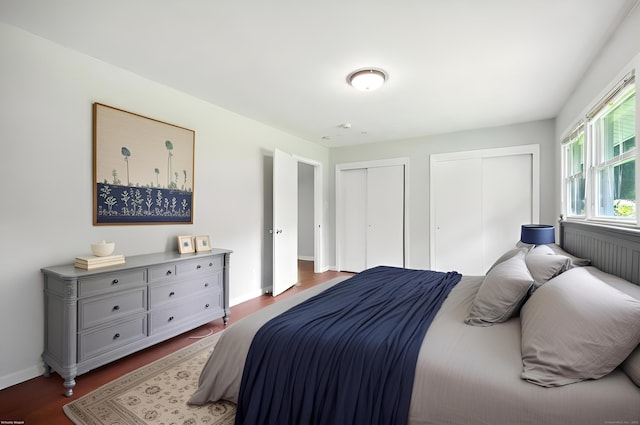26 Paula Rd, East Haddam, CT 06423 - bedroom with multiple closets and dark wood-style floors