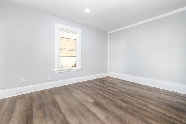 57 Wilson St, New Britain, CT 06051 - unfurnished room featuring wood finished floors, baseboards, and recessed lighting