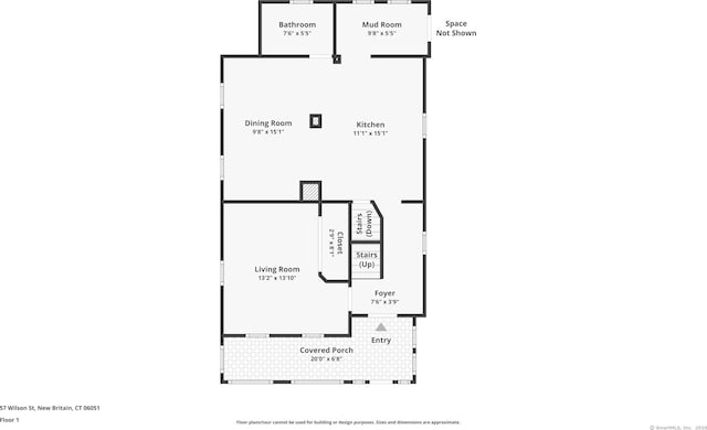 57 Wilson St, New Britain, CT 06051 - floor plan / room layout