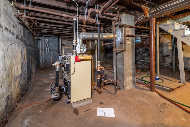 57 Wilson St, New Britain, CT 06051 - unfinished below grade area featuring a heating unit