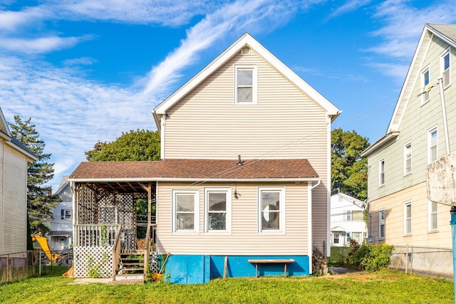 57 Wilson St, New Britain, CT 06051 - rear view of house with a deck
