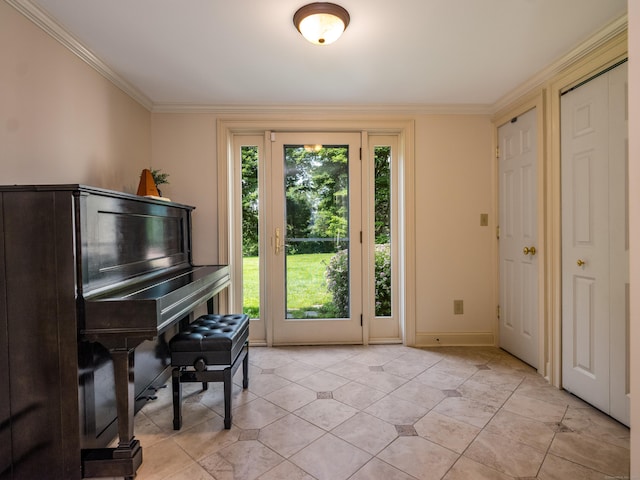 15 NE Rd, Farmington, CT 06032 - sitting room featuring ornamental molding and light tile patterned floors