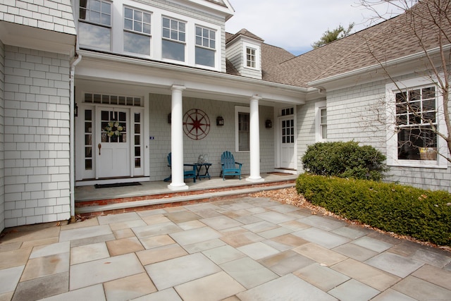 3 Ridgebury Rd, Simsbury, CT 06001 - entrance to property with a porch and a shingled roof