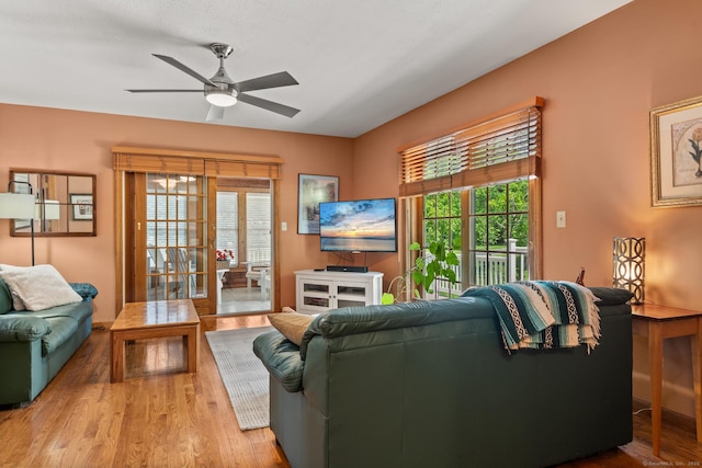 101 Overton Farm Dr, Southbury, CT 06488 - living area with a ceiling fan and wood finished floors