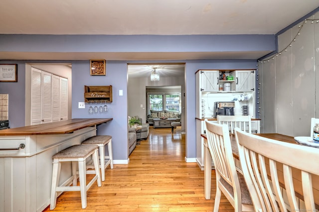 39 Jackson Dr Unit 39, Milford, CT 06460 - dining space featuring ceiling fan, light wood finished floors, and baseboards