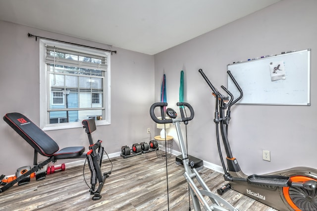 39 Jackson Dr Unit 39, Milford, CT 06460 - workout area with wood finished floors and baseboards