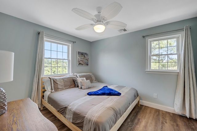 74 Morgan Ave, East Haven, CT 06512 - bedroom featuring wood finished floors, baseboards, and ceiling fan