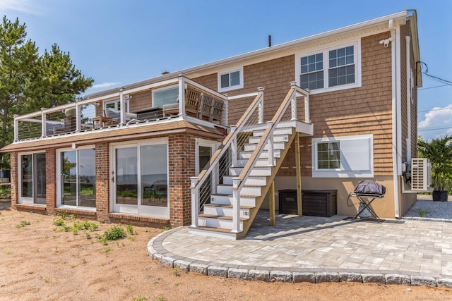 74 Morgan Ave, East Haven, CT 06512 - back of house with a patio area and stairway