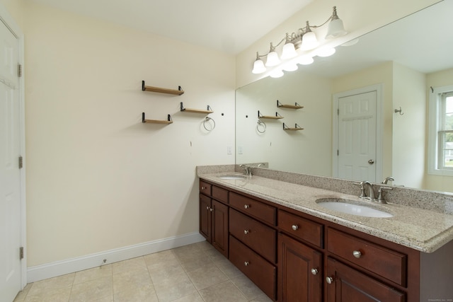 1705 Orchard Rd, Berlin, CT 06037 - full bathroom with double vanity and tile patterned floors