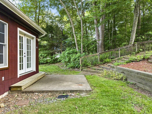 9 Philip Ln, Ledyard, CT 06339 - view of grassy yard featuring french doors