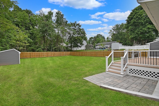 10 Yale Dr, Enfield, CT 06082 - view of yard featuring a patio and a deck