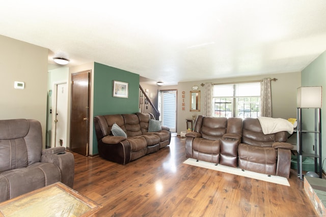 47 Pebble Dr, Newington, CT 06111 - living room featuring wood finished floors and stairway