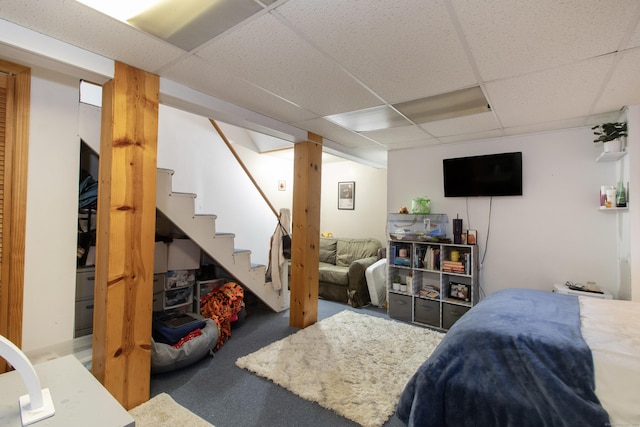 47 Pebble Dr, Newington, CT 06111 - bedroom with a paneled ceiling and carpet floors
