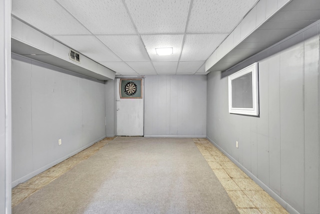 40 Cutspring Rd, Stratford, CT 06614 - finished below grade area with carpet floors and a paneled ceiling