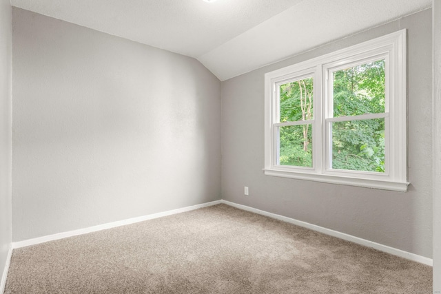 101 Cannon Rd, East Hartford, CT 06108 - spare room featuring vaulted ceiling, carpet flooring, and baseboards