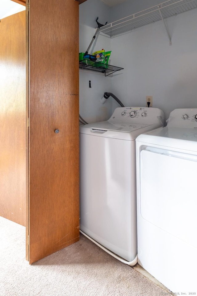 30 Sheila Ct Apt 31, Bristol, CT 06010 - laundry area with washer and dryer and light colored carpet
