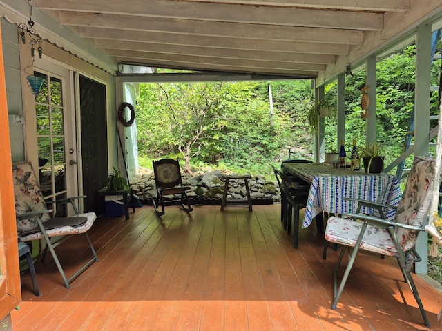 28 Oak Dr, Woodstock, CT 06282 - view of wooden deck