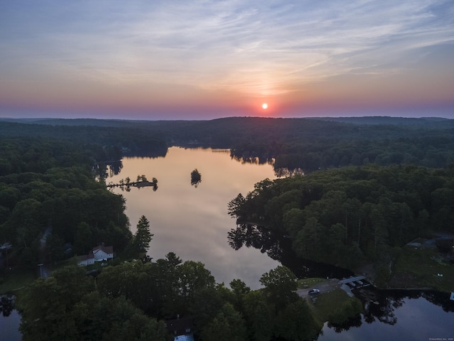 28 Oak Dr, Woodstock, CT 06282 - aerial view of a heavily wooded area and a nearby body of water